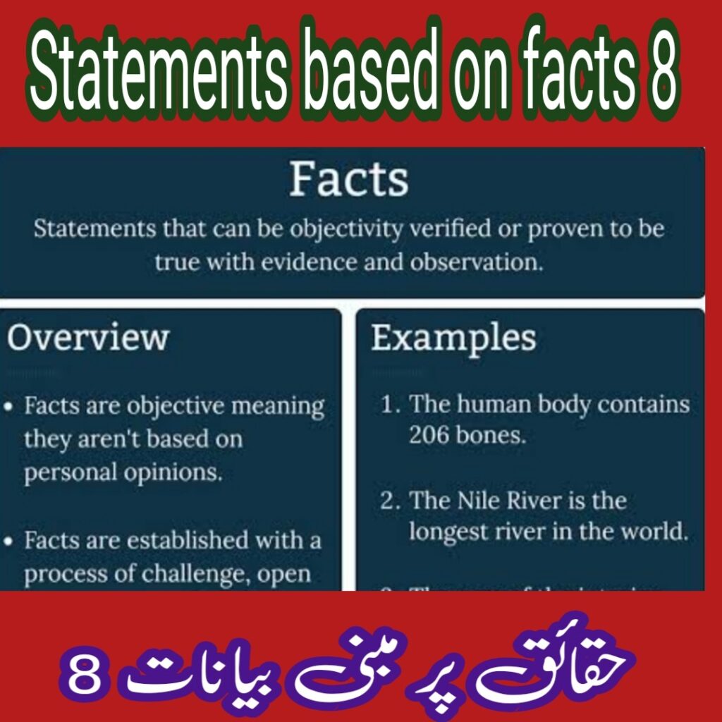 Statements based on facts 8