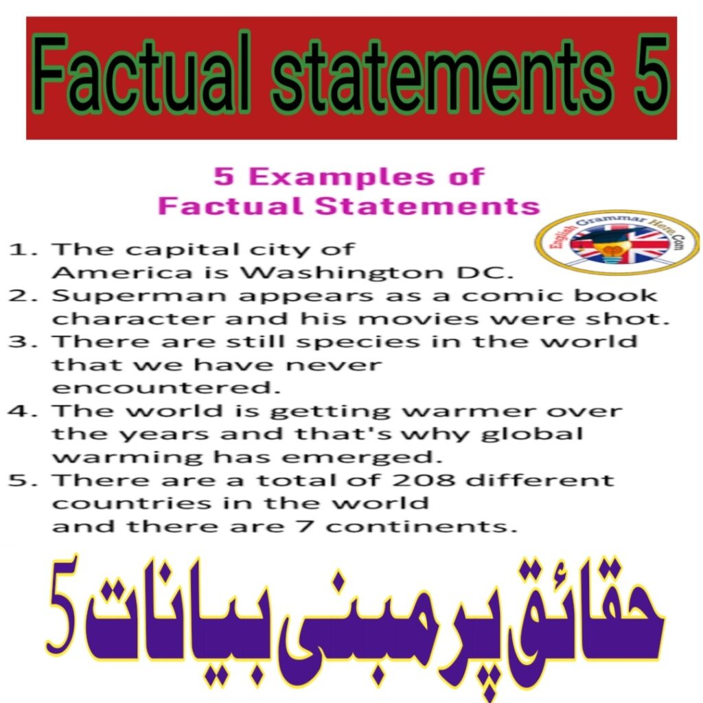 Factual statements 5